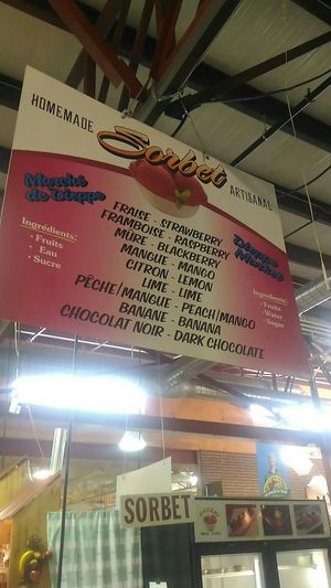 Sorbet at Dieppe Market in Dieppe