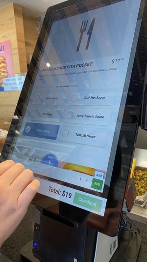 Ordering kiosk  at IDOF - Navy Pier in Chicago