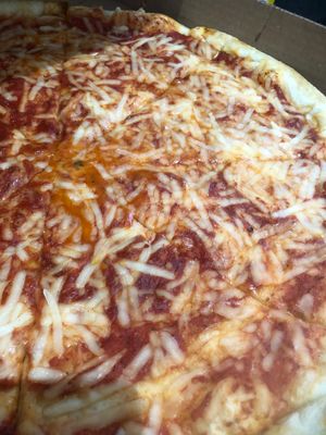 Vegan cheese pizza at Sicilian Delight in Poughkeepsie