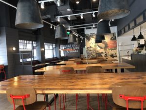 The space at Stand-Up Burgers in Berkeley