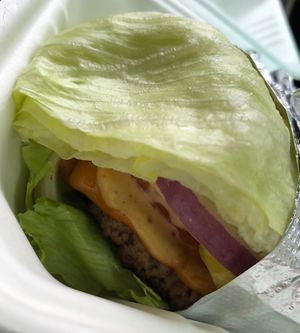 The OG in Lettuce Wrap at Stand-Up Burgers in Berkeley