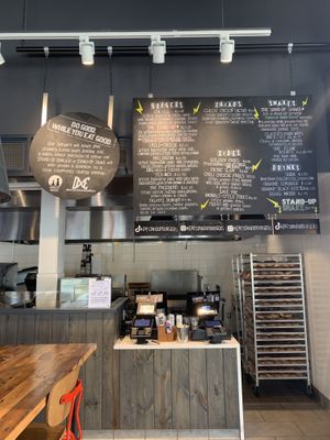 Menu  at Stand-Up Burgers in Berkeley