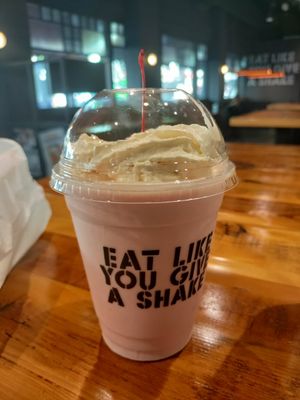 Strawberry shake at Stand-Up Burgers in Berkeley