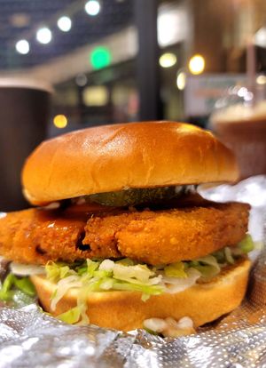 Buffalo Chicken Burger at Stand-Up Burgers in Berkeley