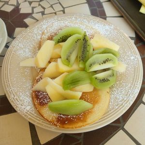 Vegan pancake at Pan Café in Sassari