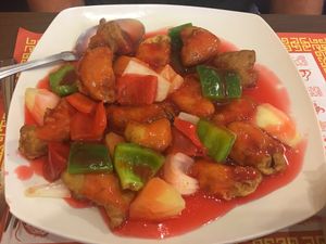 Sweet and Sour Veggie Chicken at Golden House in Tucson