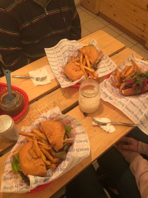 So much delicious food! at Beach Dog in San Jose Del Cabo