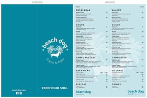 Menu at Beach Dog in San Jose Del Cabo