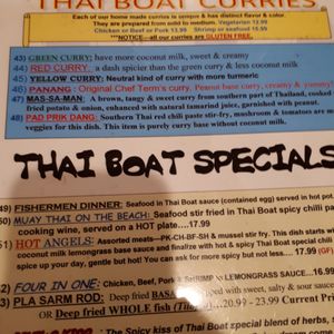 Curries at Thai Boat in Calgary