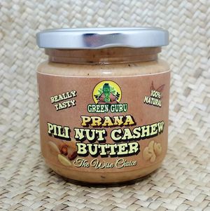 they sell amazing exotic pili nut cashew butter.... at Green Guru in Canggu