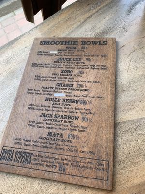 Menu board 9/19 at Green Guru in Canggu