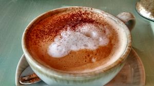 Capuccino with a good soy milk at The Art Club - Koh Samui Hospital in Koh Samui