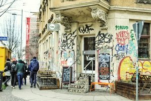 Outside-view winter at Kune in Leipzig