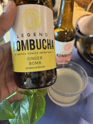 Locally brewed kombucha   at Zazie in Verona