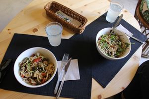 Lunch with infused water at Zazie in Verona