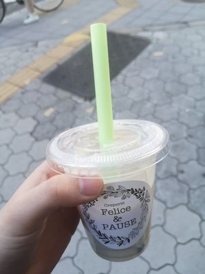 Soy milk Carmel bubble tea!!! So good at Felice & PAUSE in Osaka