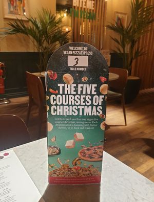 On the table at Pizza Express - Aldwych in London