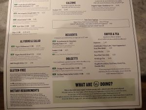 Menu at Pizza Express - Aldwych in London