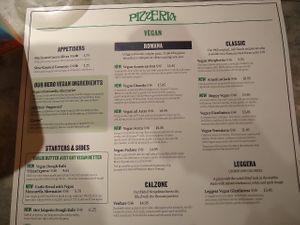 Menu at Pizza Express - Aldwych in London