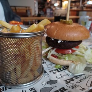 Vegan burger at The Yard in Ilkley