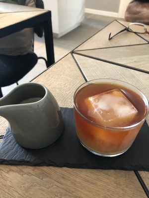 Cold brew with oat milk (3,70€)  at Taraba - Specialty Coffee in Stuttgart
