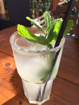 Coconut water with lychee juice  at Vietal Kitchen in Stuttgart