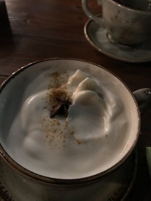 MY CHAI - soooo creamy topping I asked again if this is REALLY soy milk ! So good 🙏🏻 at Vietal Kitchen in Stuttgart