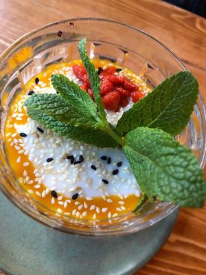 Mango coconut Dessert at Vietal Kitchen in Stuttgart