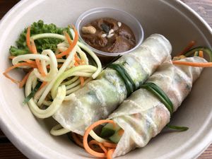 pancakes filled with tempeh and tofu  at Vietal Kitchen in Stuttgart