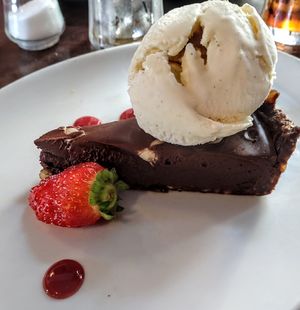 Chocolate and coconut cake at The Isles Inn in Isle Of Skye