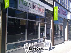 signage at Rawlicious - Bloor St in Toronto
