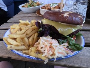 Vegan burger at Mary & Archie in Manchester