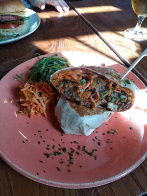 Jerk tofu wrap at Mary & Archie in Manchester