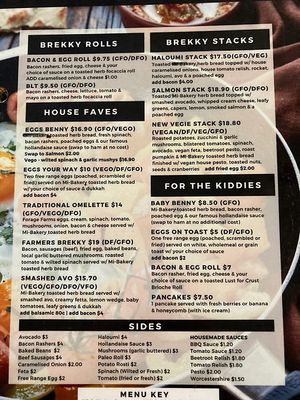 Menu at Farmer & Sun in Gympie