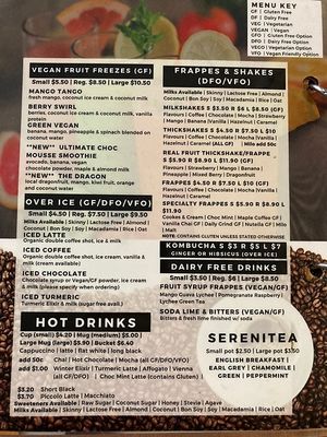 Menu at Farmer & Sun in Gympie