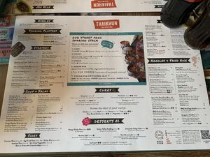 Sorry for the bad photo. “Ve” = vegan.  at Thaikhun in Oxford