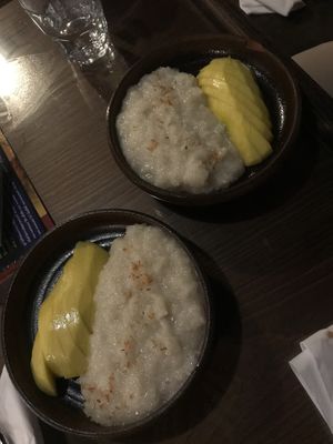 Mango sticky rice  at Thaikhun in Oxford
