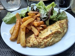Omelette with mint at A Casa di l'orsu in Corsica