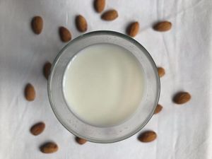 Almond Milk at Vegan Dairy Nepal in Kathmandu