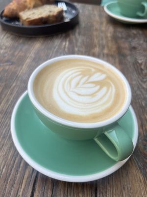 Latte with oat milkk  at The Greens in Berlin