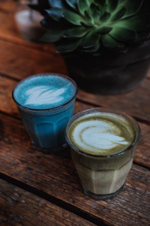 Lovely Lavendel and Matcha Latte  at The Greens in Berlin