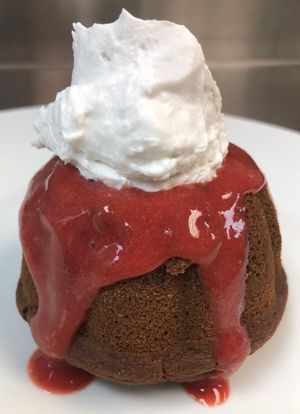 Strawberry shortcake!  Gluten-free, vegan, allergy-friendly, and made with organic ingredients. at Sweet Elizabeth's Organics Bakery in Colorado Springs