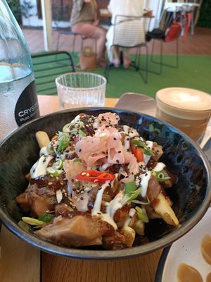 Okonomiyaki Fries at Cafe Vie Sunshine Coast in Buderim
