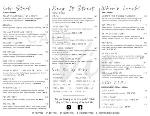 Menu August 2021 at Cafe Vie Sunshine Coast in Buderim