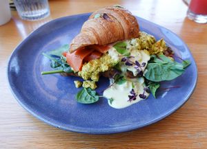 Veggs Benedict with 'Salmon' at Cafe Vie Sunshine Coast in Buderim