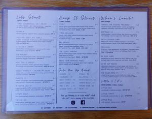 Menu at Cafe Vie Sunshine Coast in Buderim