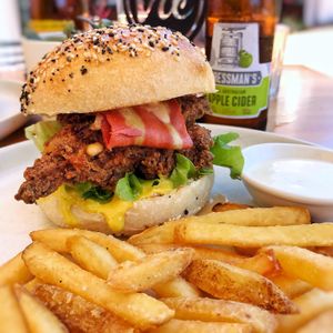 Vie.F.C. Burger at Cafe Vie Sunshine Coast in Buderim