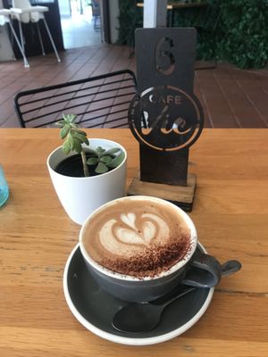 Oat milk mocha   at Cafe Vie Sunshine Coast in Buderim