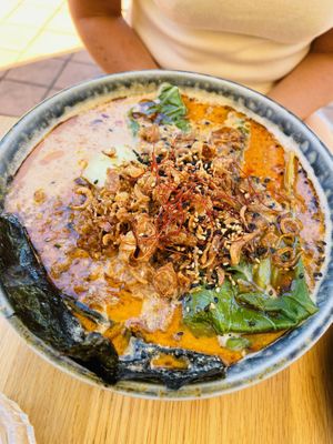 Ramen Noodles! Amazing amazing.  at Cafe Vie Sunshine Coast in Buderim