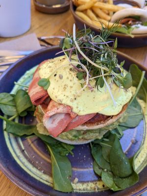 Eggs Benny at Cafe Vie Sunshine Coast in Buderim